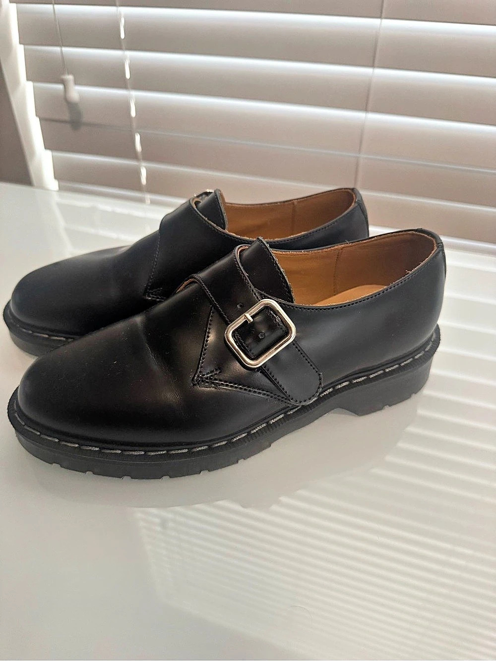 Solovair single buckle monk shoes Black Single Buckle Shoes UK 5